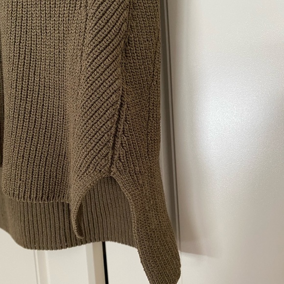 HIGHLINE COLLECTIVE SLEEVELESS TURTLENECK TOP DARK GREEN Sz LX - Picture 4 of 12